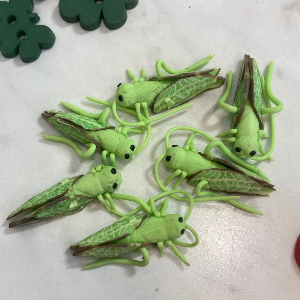 Scrapbooking Embellishments Ladybugs, Shamrocks, Roses, Grasshoppers